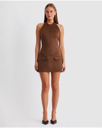 SNDYS - Amelia Suede Halter Mini Dress