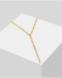 Elli Jewelry - Necklace Y-Chain Basic Minimalist Elegant in 925 Sterling Silver Gold Plated