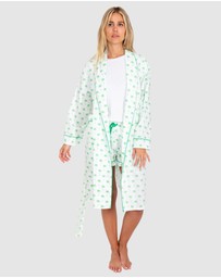 Sant And Abel - Women's Green Palm Tree Robe