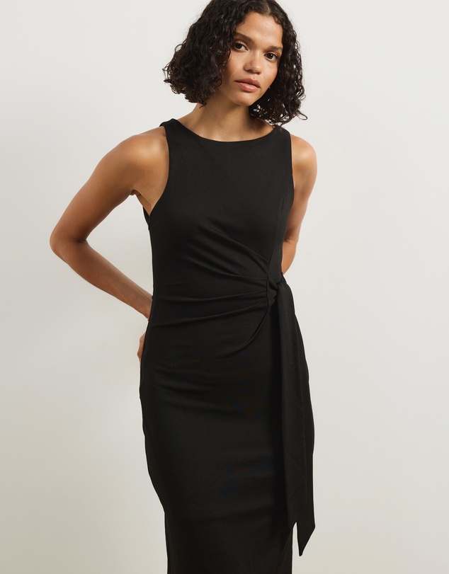 Atmos&Here - Lori Knot Front Midi Dress