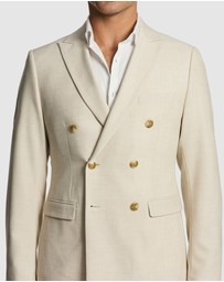 yd. - Koda Slim Fit Double Breasted Stretch Suit Jacket