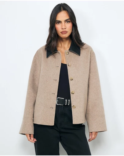 AERE - Maya Double Faced Wool Blend Jacket