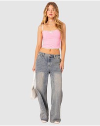 EDIKTED - Alara Lace Trim Tank Top