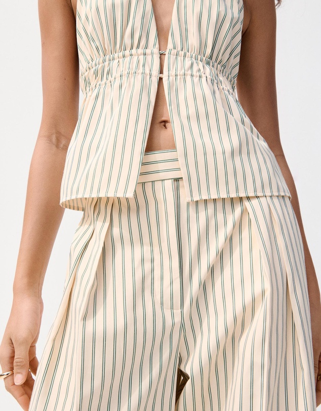 M.N.G - Chalk-Stripe Straight Trousers