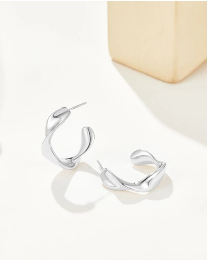 Mestige - Formation Earrings - Silver Plated