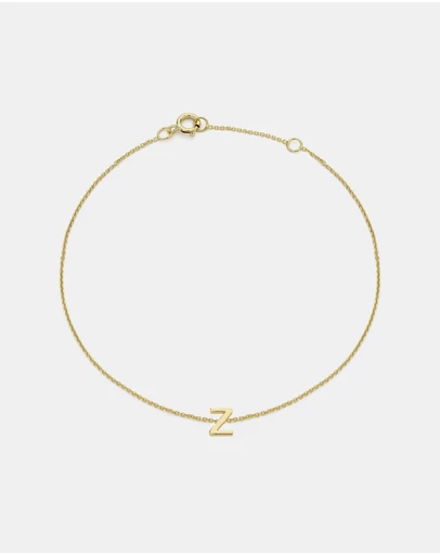 Zoe Olivia - 9K Gold Initial Z Bracelet