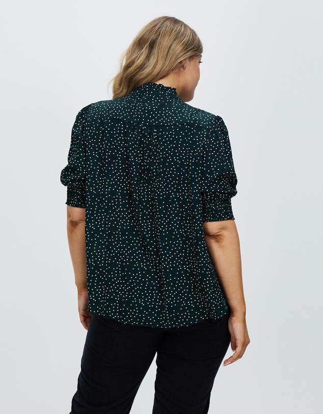 Atmos&Here Curvy - Brodie Puff Sleeve Blouse
