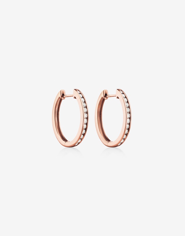 Michael Hill - Huggie Earrings with 0.50 Carat TW of Diamonds in 10kt Rose Gold