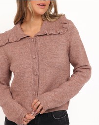 Petal & Pup - Carmello Frill Collar Cardigan - Mocha