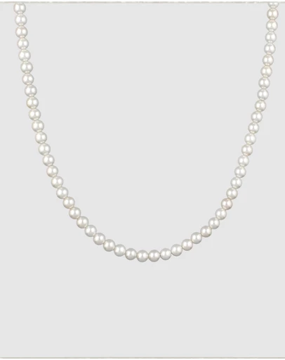 Kuzzoi - ICONIC EXCLUSIVE - Necklace Male Shell Pearl White 925 Sterling Silver