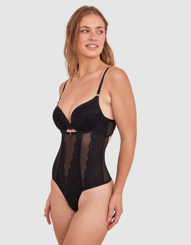 Bras N Things - Imogen Push Up Bodysuit - Black
