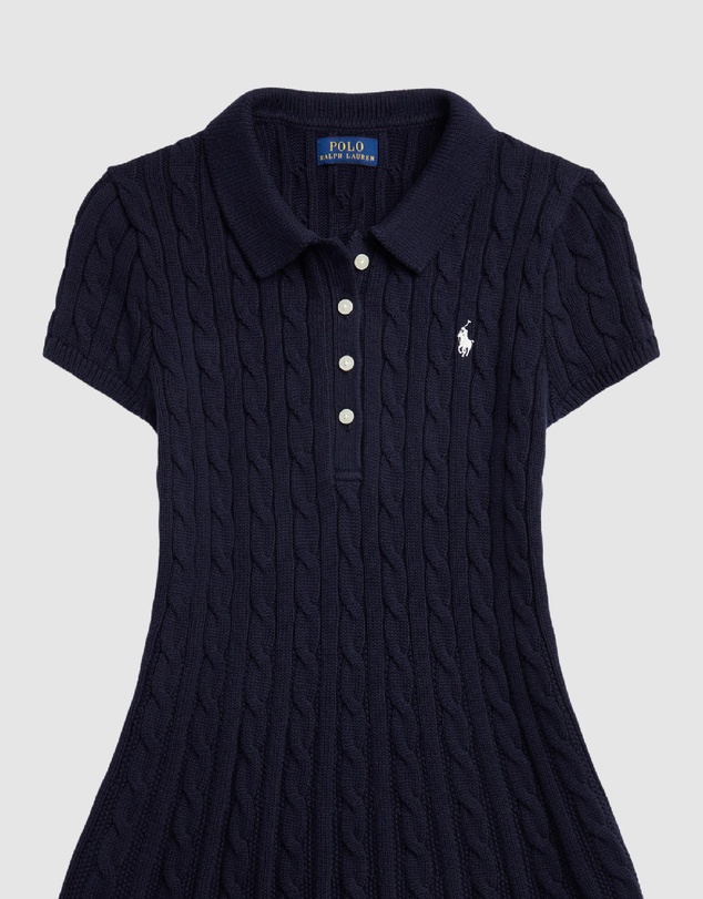 Polo Ralph Lauren - Cable-Knit Cotton Polo Sweater Dress - Teens - The Iconic Exclusive