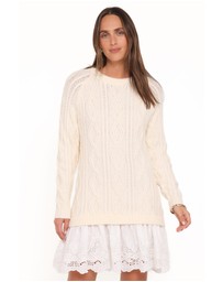 Petal & Pup - Jesper Knit Mini Dress - Ivory