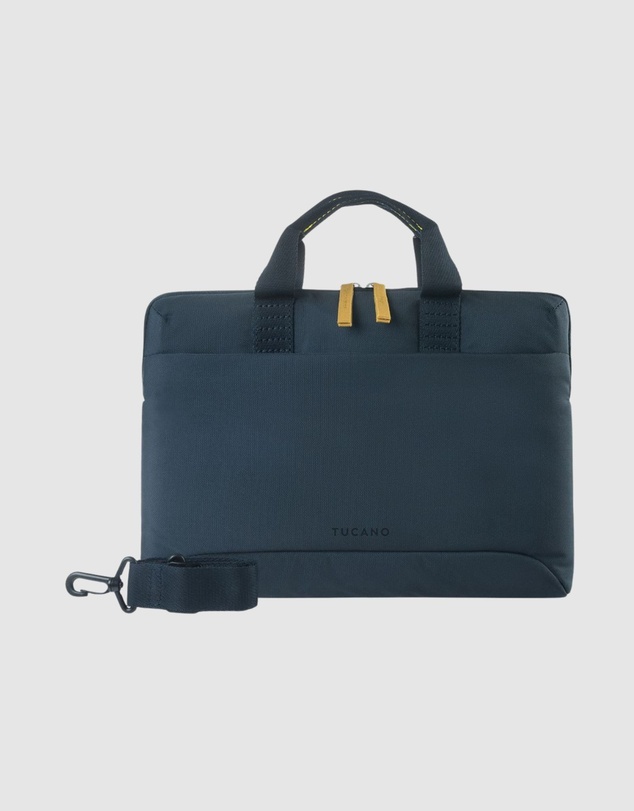 Tucano - Tucano Smilza Super Slim Laptop Bag Blue for 14 Inch Laptops and MacBook Pro with Strap and Pocket