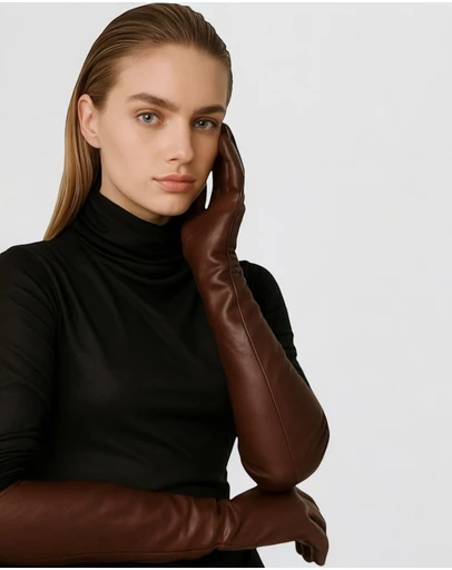High Heel Jungle - Florence Lambskin Leather Opera Length Gloves