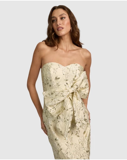 Romance by Honey and Beau - Crechia Jacquard Bow Dress