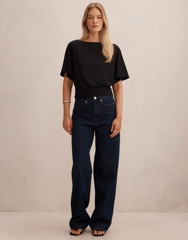 Forever New - Piper Cinched Flutter Sleeves Top