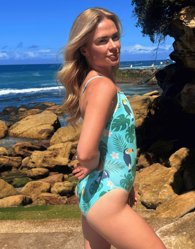 Salty Johnson - Toucan Tango Thin Strap One Piece