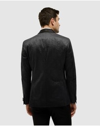 Politix - Embossed Paisley Black Tie Tuxedo