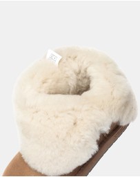 EVERAU - Australian Shepherd Ugg Short Button Sheepskin Upper UGG Boots