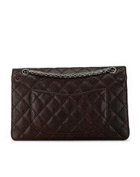 Pre-Loved by Azura Reborn - Pre-Loved Caviar and Iridescent Calfskin Reissue 2.55 Double Flap 226