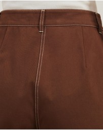 Atmos&Here - Cara Contrast Stitch Twill Shorts