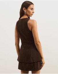 Atmos&Here - Isola Peplum Tailored Vest