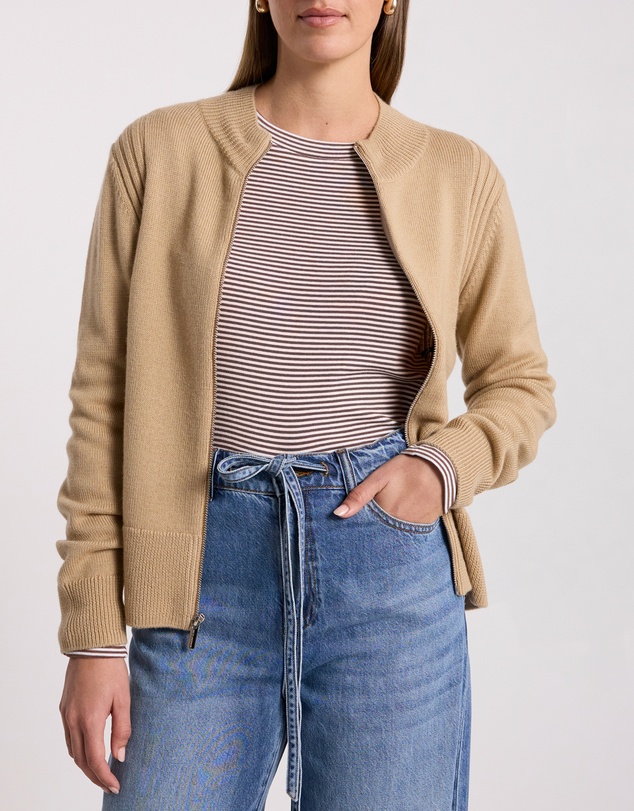 David Lawrence - Zip Thru Merino Cardigan