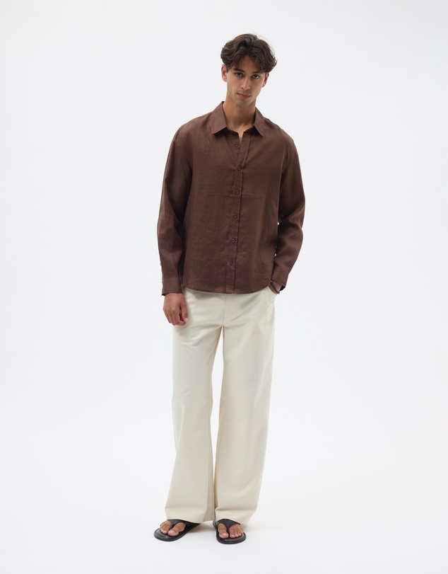 AERE - Euro Resort Linen LS Shirt