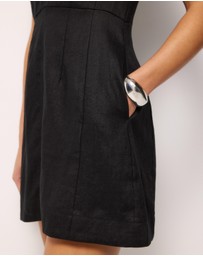 AERE - Audrey Linen A-Line Dress