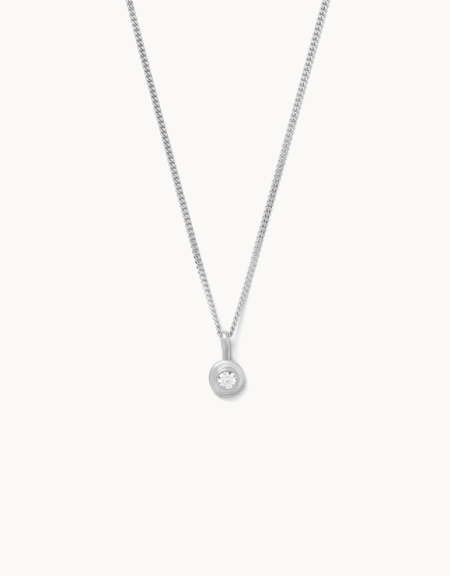 Kirstin Ash - Birthstone Necklace April White Topaz