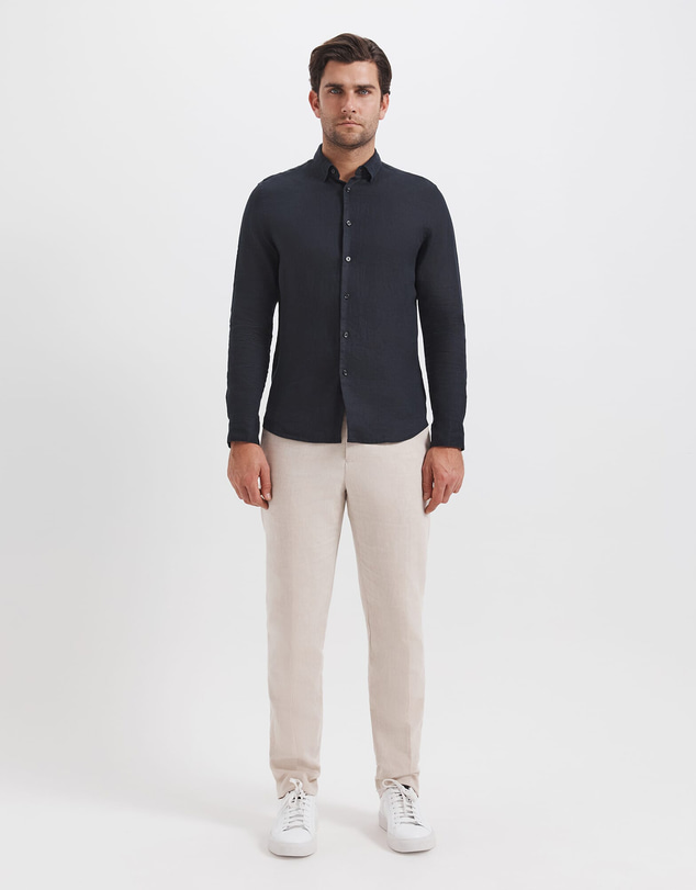 SABA - Anderson Long Sleeve Classic Linen Shirt