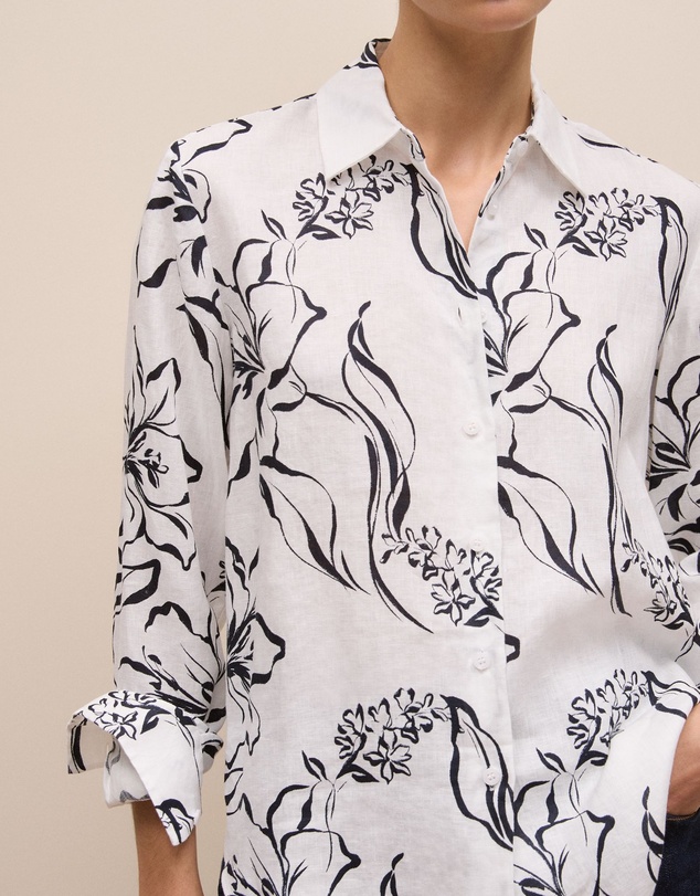 Trenery - Iluna Linen Shirt in Marshmallow