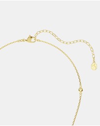 Swarovski - Idyllia pendant, Mixed cuts, Heart, White, Gold-tone plated
