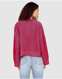 MINKPINK - Cleo Contrast Rib Knit Jumper