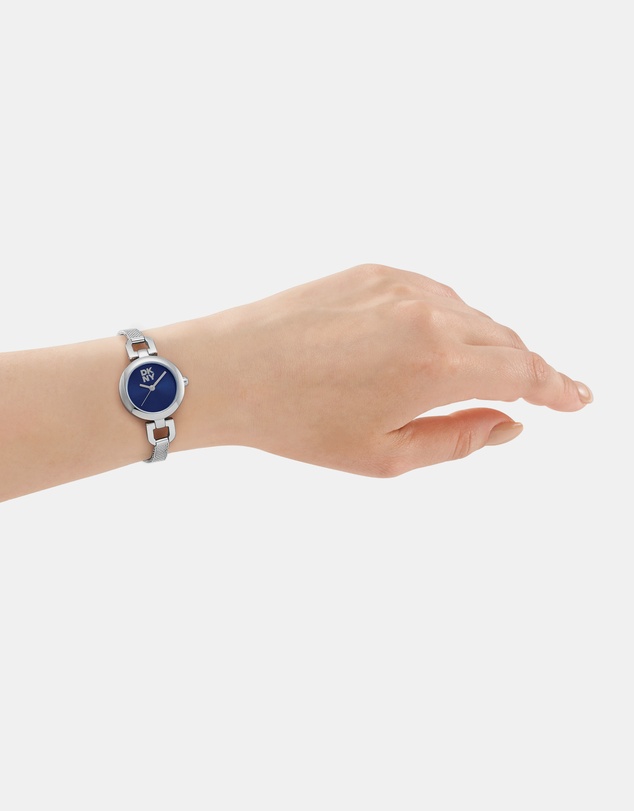 DKNY - Milanese Silver 26mm Blue Dial Womens Watch