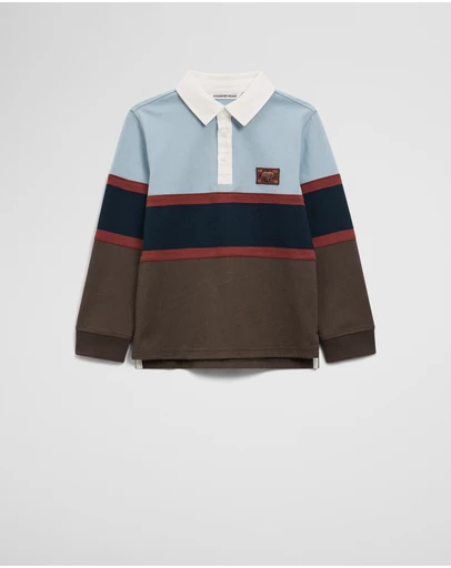 Country Road - Organically Grown Cotton Panel Stripe Rugby