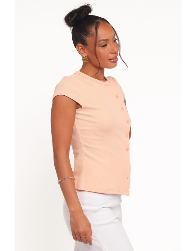 Petal & Pup - Tatum Asymmetrical Knit Top - Coral