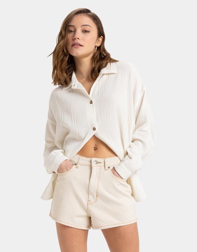 Roxy - Womens Chlo Natural Denim Shorts