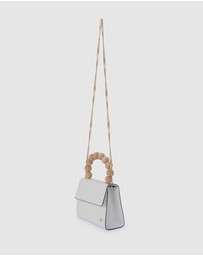 Olga Berg - Caylee Wood Bead Handle Bag