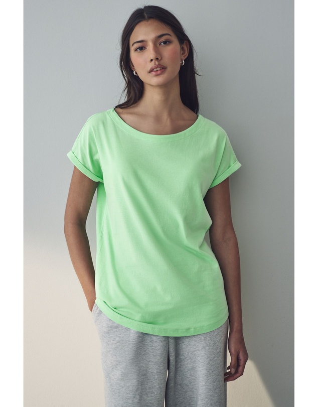 NEXT - Round Neck Cap Sleeve 100% Cotton T-Shirt