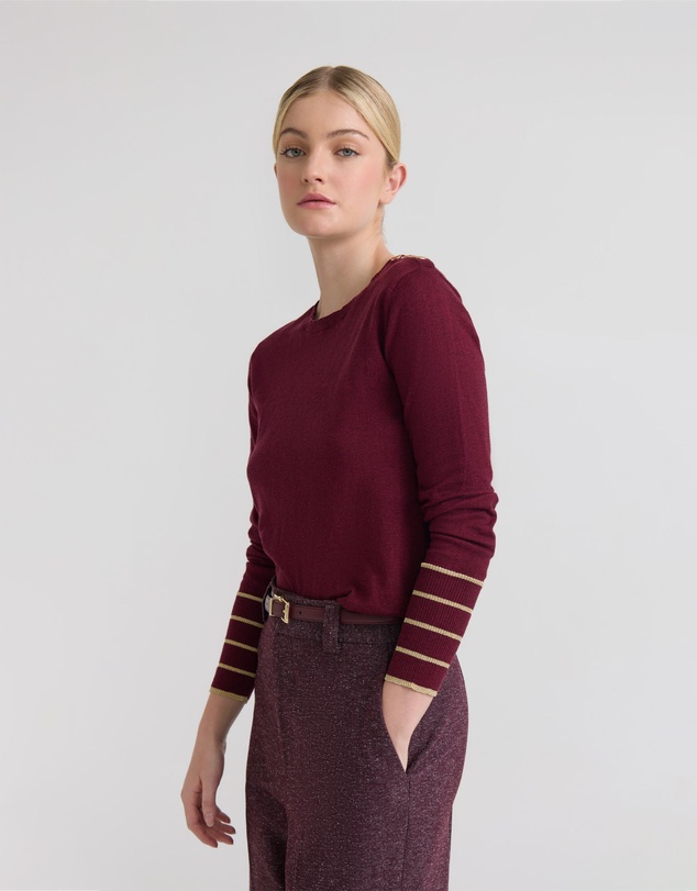 Oxford - Raven Metallic Stripe Knit