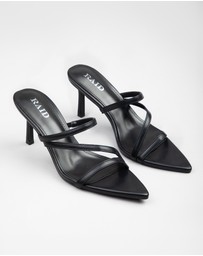 RAID - Tosca Pointed heeled mule sandals in Black
