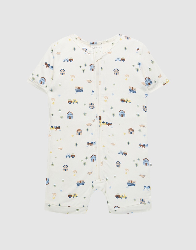 Kynd Baby - Day Or Night Onesie Short Sleeve in Pasture