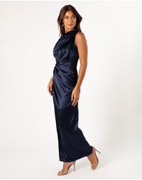 Petal & Pup - Nadia One Shoulder Maxi Dress - Navy