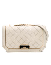 Pre-Loved by Azura Reborn - Pre-Loved Medium Quilted Calfskin Octagon CC Clasp Flap