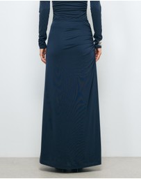 AERE - Ida Cupro Maxi Skirt