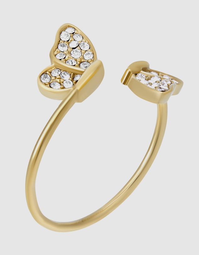 Fossil - Sutton Pavé Gold tone Stack Ring