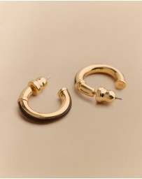 Trenery - Lutra Hoop Earrings in Chocolate