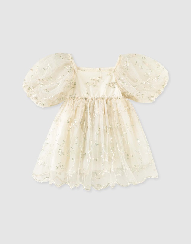 Designer Kidz - Ava Embroidered Floral Dress